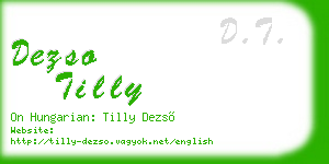 dezso tilly business card